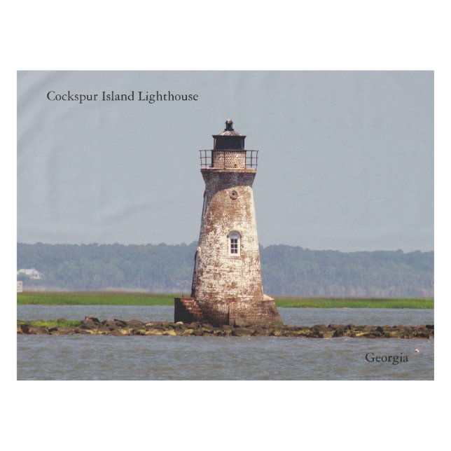 Toalha De Mesa Cockspur Island Lighthouloth (Frente (Horizontal))