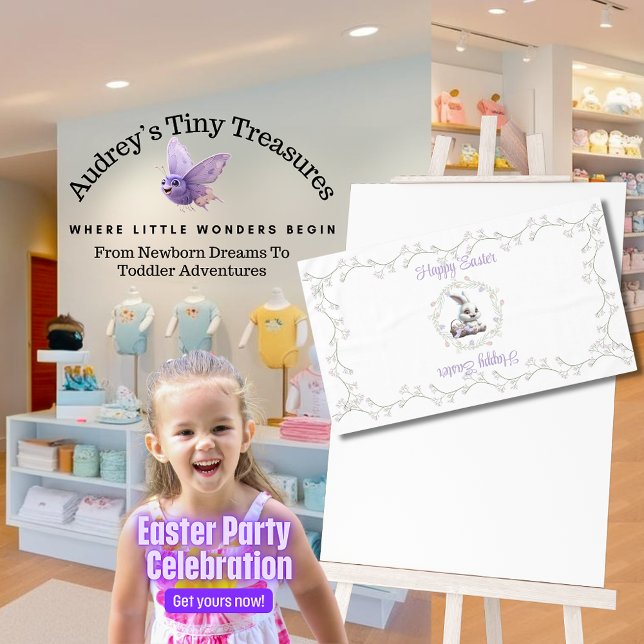 Toalha De Mesa Coelhinho de Páscoa com Cesta de Ovos (Criador carregado)