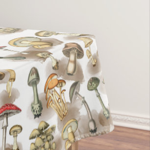 Toalha De Mesa Cogumelos da Floresta Russa Vintage