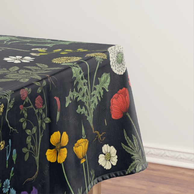 Toalha De Mesa Colagem de flores silvestres (Posição Original)