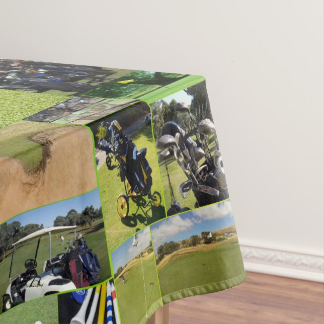 Toalha De Mesa Colagem de Fotos de Golfe, (Posição Original)