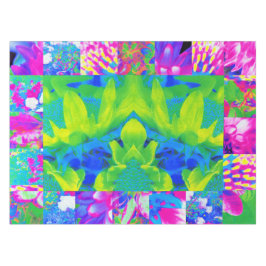 Toalha De Mesa Colagem de Jardim de Girassóis em Patchwork Abstra