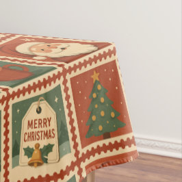 Toalha De Mesa Colagem do Carimbo de Natal Retroativo