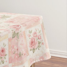 Colcha Xadrez Floral Rosa Rústico Feminino