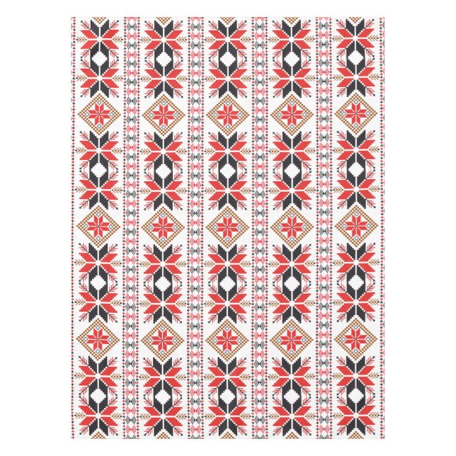 Toalha De Mesa Coleção de Cabina: Padrão de Bordados do Knit Croc (Frente)