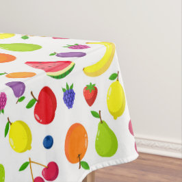 Toalha de Mesa Colorida de Frutas e Bagas de Verão