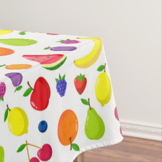 Toalha de Mesa Colorida de Frutas e Bagas de Verão