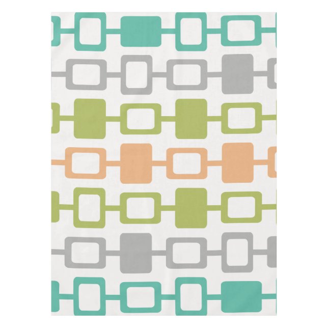 Toalha De Mesa Colunas em Quadrado Moderno do meio século (Frente)