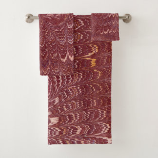 toalha de mesa com estampa de mármore vermelho tij