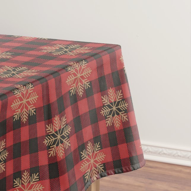 Toalha de mesa com flocos de neve Country Christma (Posição Original)