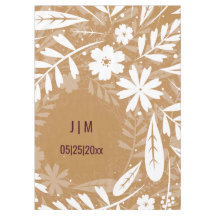 Toalha de Mesa com Monograma Personalizado Marrom