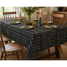 Toalha de Mesa com Padrão de Arte Folclórica Escan
