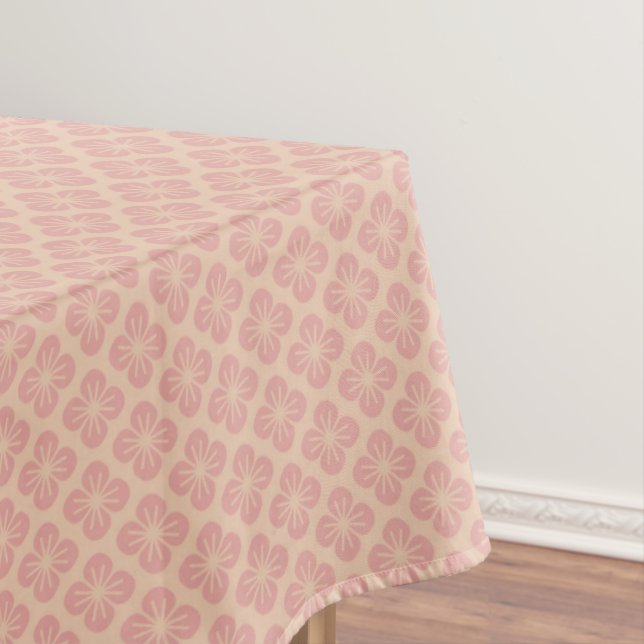 Toalha de Mesa com Padrão de Flor Rosa (Posição Original)