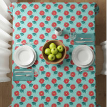 Toalha de Mesa com Padrão de Margaridas