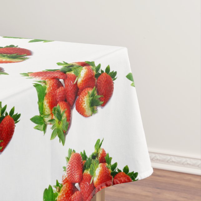 Toalha de Mesa com Padrão de Morango Estilo Countr (Posição Original)