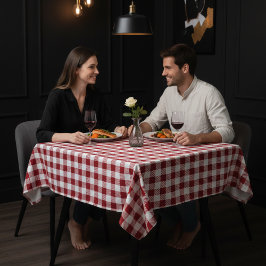 Toalha de Mesa com Padrão Elegante Vermelho Intens