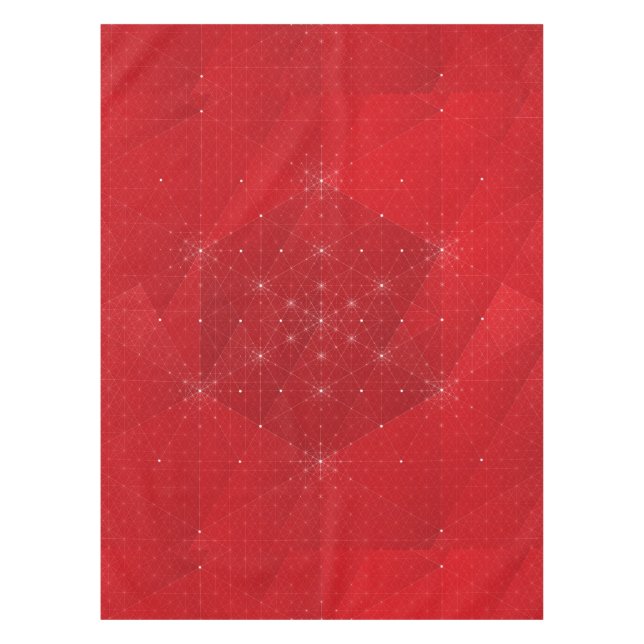 Toalha de Mesa com Padrão Geométrico de Hexágono V (Frente)