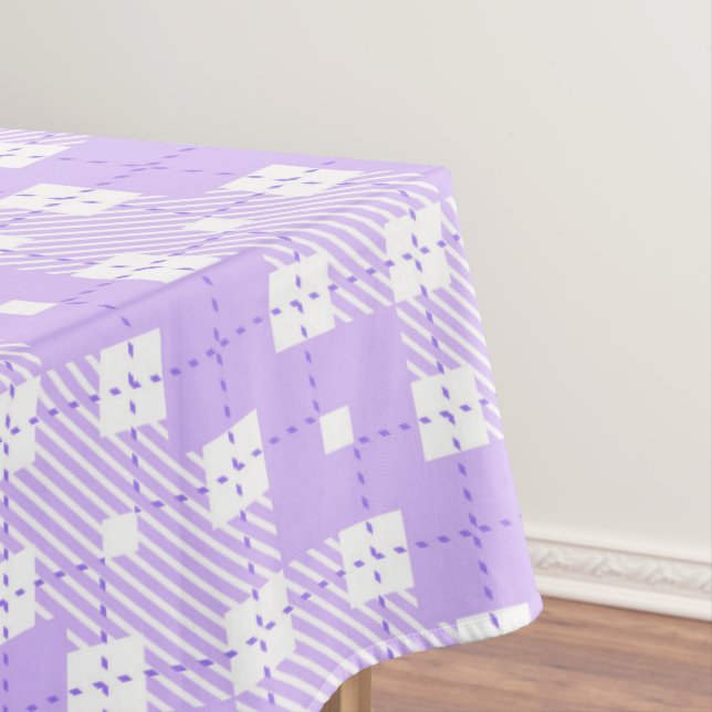 Toalha de mesa com padrão xadrez (Posição Original)