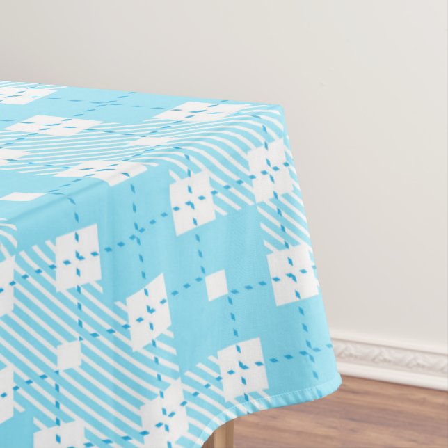 Toalha de mesa com padrão xadrez (Posição Original)