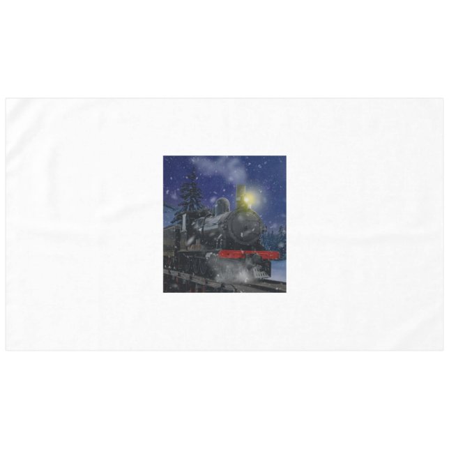 Toalha De Mesa Comboio de Natal na neve (Frente (Horizontal))