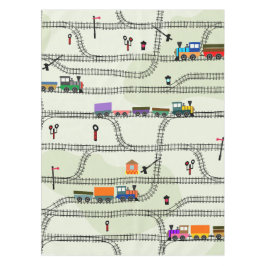 Toalha De Mesa Comboios e trilhas de crianças ferroviárias