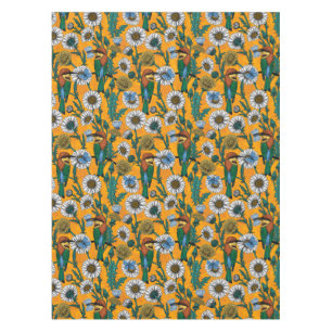 Toalha De Mesa Comedores de abelhas, borboletas azuis e margarida