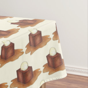 Toalha De Mesa Comida de Sweets de Sobremesa de Pudim de Café com