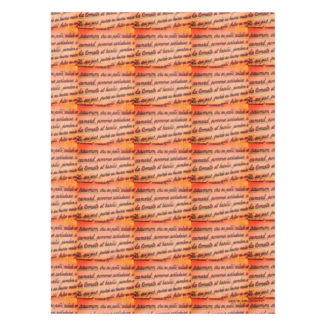 Toalha De Mesa Comida francesa (Frente)