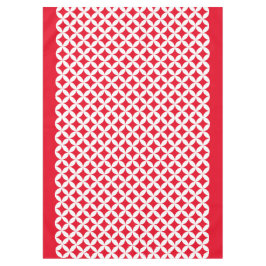 Toalha De Mesa Comprimido branco e vermelho