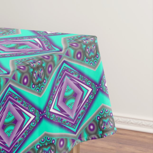 Toalha De Mesa Concentrado Circulado Até O Ponto Abstrato (Posição Original)