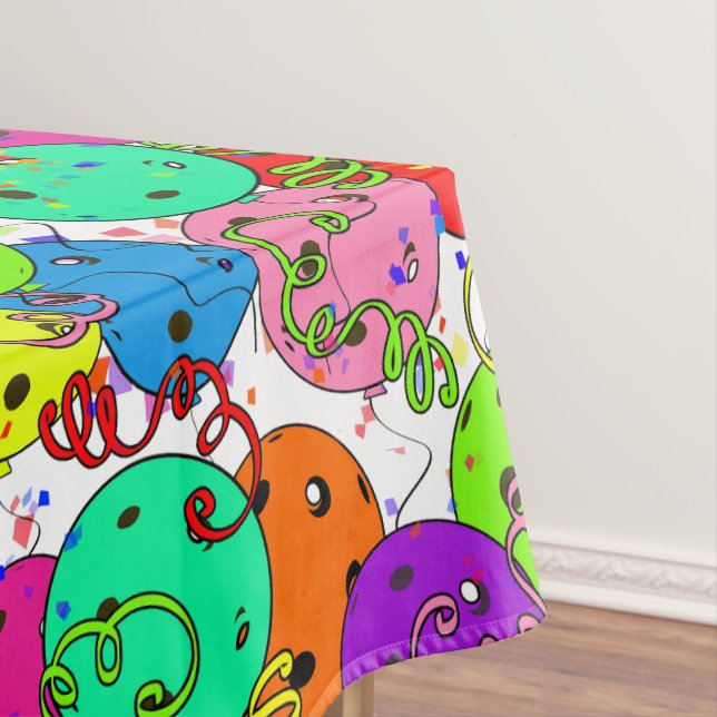 Toalha De Mesa Confetti e Balões-de-Pickleball (Posição Original)