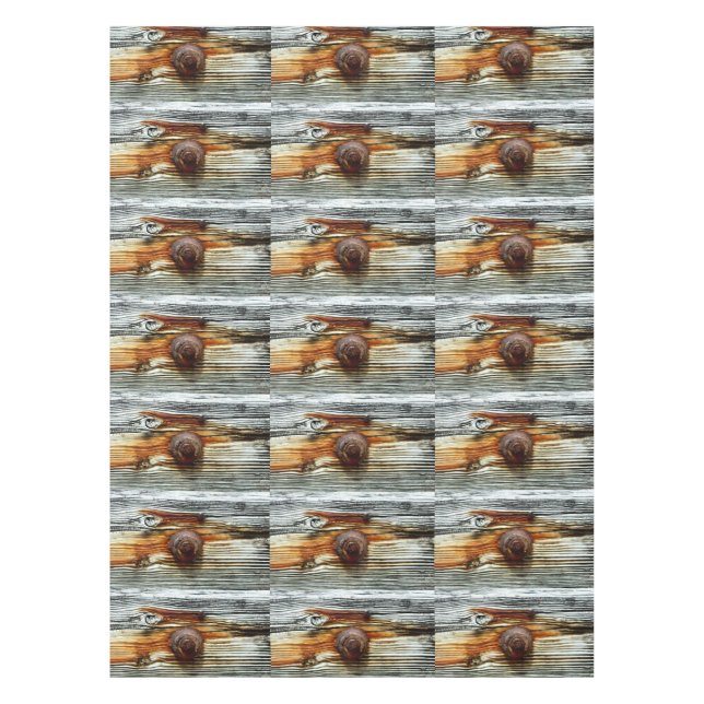 Toalha De Mesa conselhos de madeira seca e enferrujada (Frente)