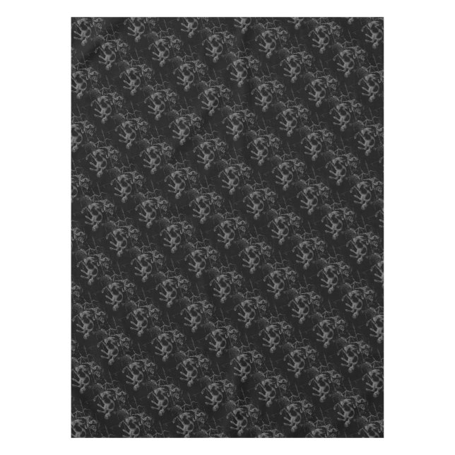 Toalha De Mesa Constelação Sagittarius Hevelius 1690 a preto (Frente)