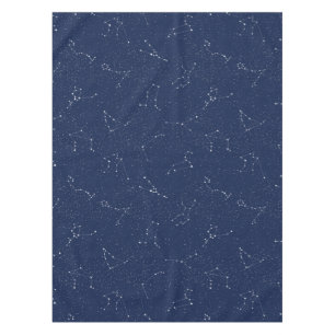 Toalha De Mesa Constelações do Zodiac com um céu estrelado azul e