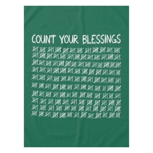 Toalha De Mesa Conte suas bençãos (Frente)