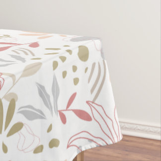 Toalha De Mesa Contemporary Leaves Grey, Brown, Rust