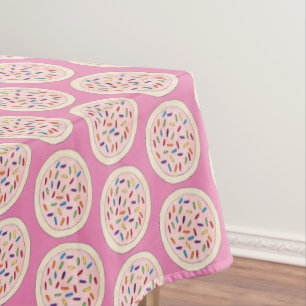 Toalha De Mesa Cookê rosa Sprinkles Glacé de morango