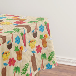 Toalha De Mesa Coquetéis Tropicais Tiki