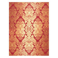 Cor damasco Dourado vermelha retro luxuosa