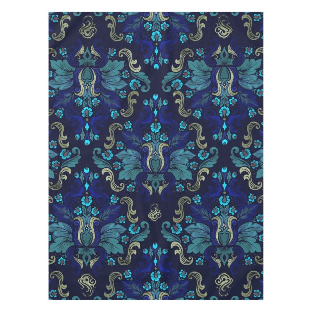 Toalha De Mesa Cor damasco Oriental (Frente)