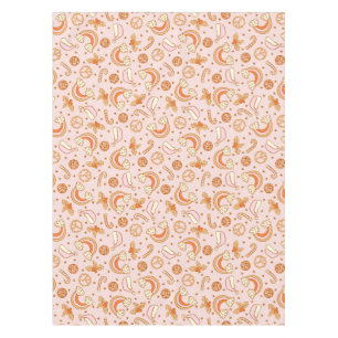 Toalha De Mesa Cor-de-rosa-branca retrógrada Papais noeis Arco-Ír