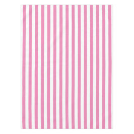 Toalha De Mesa Cor-de-rosa simples e branco, com risca