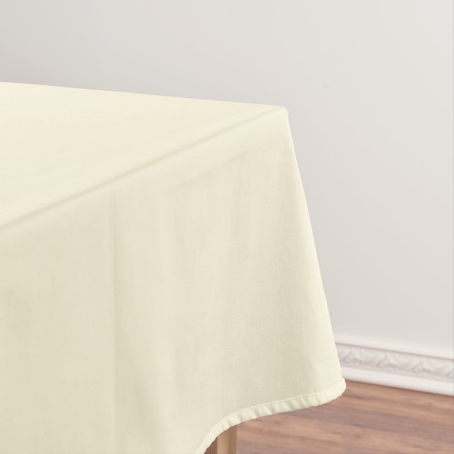Toalha De Mesa Cor Sólida Amarelo Cornsilk | Clássico | Elegante (Posição Original)