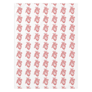 Toalha De Mesa Coração Anatômico Vermelho Antiquado