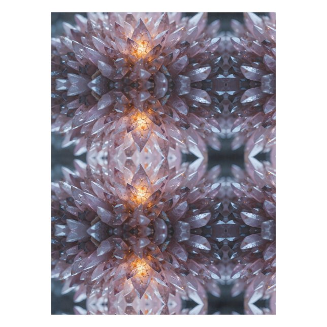 Toalha De Mesa Coração de Cristal Radiante (Frente)