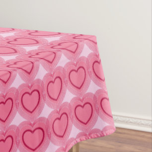 Toalha De Mesa Corações Abstrato modernos - Azalea rosa