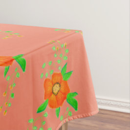 Toalha De Mesa Coral Rosa E Laranja