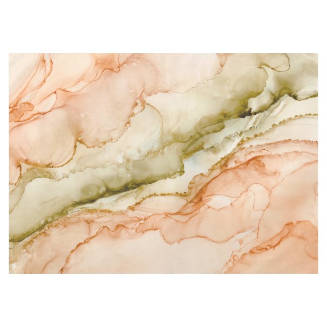 Toalha de Mesa Coral Verde Pastel Divertida (Frente (Horizontal))