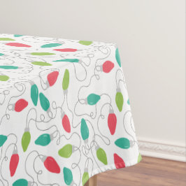 Toalha De Mesa Cordas Coloridas Luzes de Natal