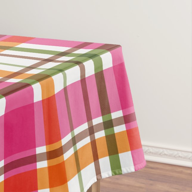 Toalha De Mesa Cores de Natal Xadrez  (Posição Original)